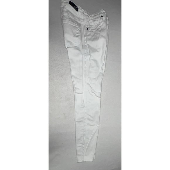 Size 00 Kut From the Kloth Jeans White Straight Leg 26" Waist 26" Inseam Donna - Picture 9 of 10